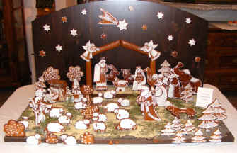 Karlstejn Nativity crib made from gingerbread