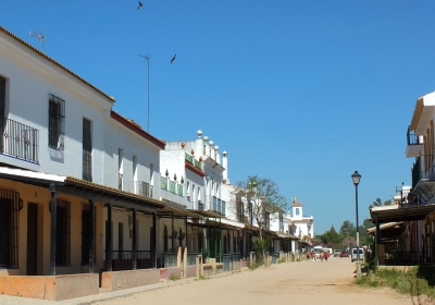El Rocio verandah lined street