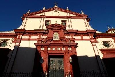 Valverde del Camino church front