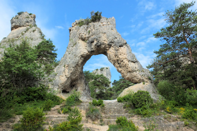 Rock arch at Montpellier les Vieux