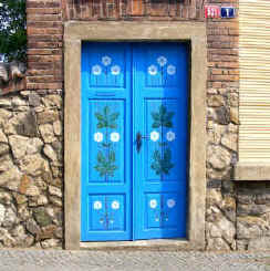 decorated door