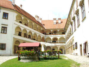 Ptuj castle courtyard