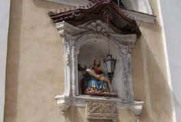 Shrine on wall of St Nicholas's Cathedral